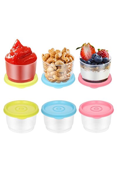 Generic أزوني، 6 قطع من حاويات الطعام الصغيرة بأغطية، 160 مل، أوعية بلاستيكية...