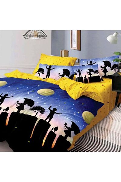 Ralex Economic Package Double Bed Linen Finet 6 Pieces + 2 Quilted Pillows 50 x 70 cm + Quilt 200 x 215 cm