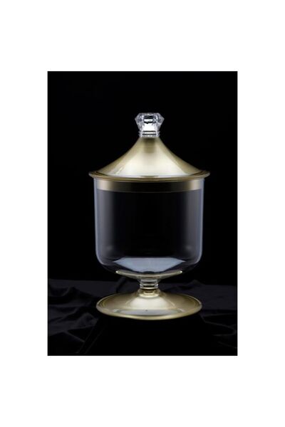 Generic Vague Acrylic Candy Jar, Gold Small, 02-671