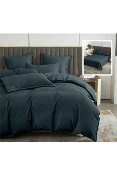 Ralex Double Bed Linen Finet Natur UNI Baroque 6 Pieces Sheet 230 x 250 cm, Duvet 200 x 230 cm, 2 Pillowca