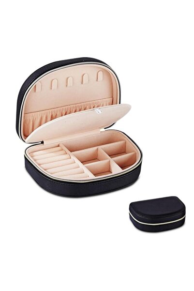 Generic صندوق مجوهرات نسائي أنيق بحجم مناسب للسفر على شكل صدفة من JeeSoarToFa...