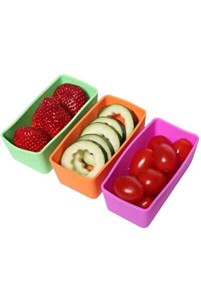 Generic Rectangular Silicone Box Dividers 3pcs - Bento Box Divider 4"x2"x1.5"...