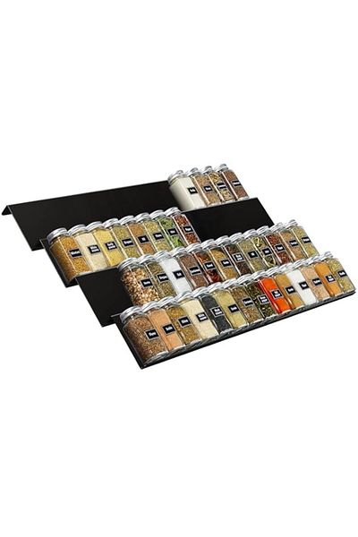 Generic Lifewit Spice Drawer Organiser, Spice Rack for Inside Drawer, Adjustable Seasoning Jars Storage Tra