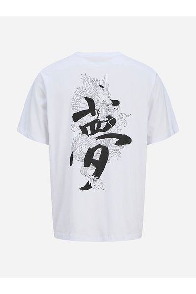 Jack & Jones JJMiko Dragon Print Crew Neck T-Shirt