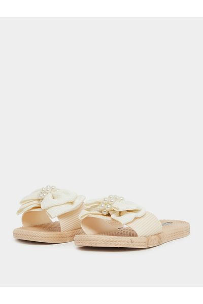 Styli Beaded Bow Detail Slides