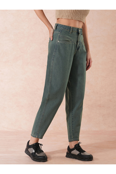 Globus By Styli High-Rise Barrel Fit Ankle Length Jeans