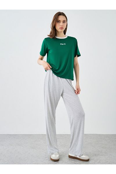 Styli Slogan Print Regular Fit T-Shirt