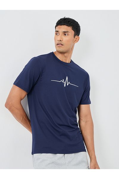Styli Graphic Print Round Neck Regular Fit T-Shirt