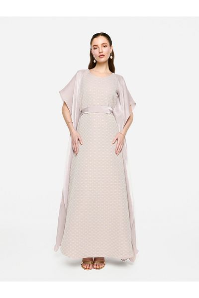 House of Moda By Styli Embellished Kimono Sleeve Belted Maxi Dress