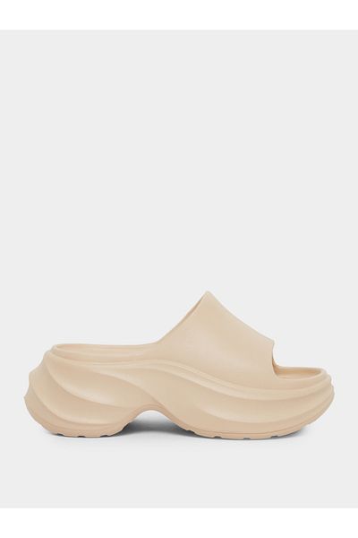 Styli Wedge Heeled Slip-on Flip Flop