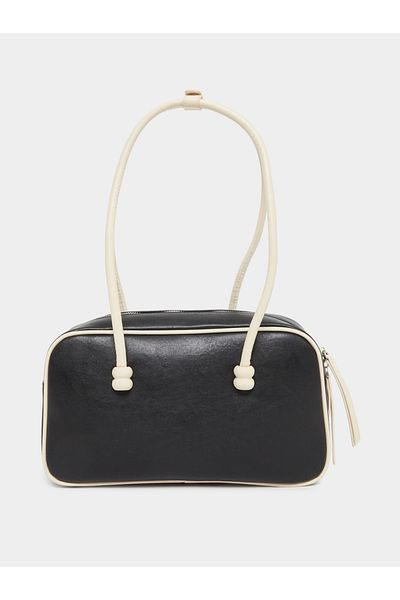 Styli Black Bowling Bag with Contrast Handle