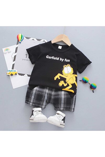 UniqueStore.ro Garfield black t-shirt and pants set
