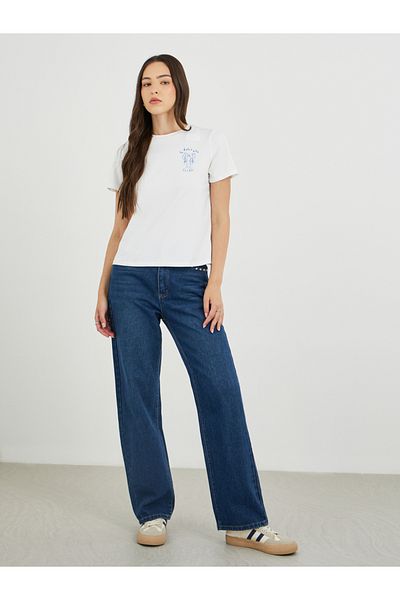 Styli Graphic Print Short Sleeve T-Shirt