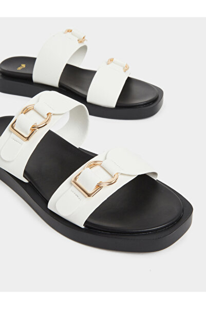 Styli Buckle Accent Open Toe Sandals