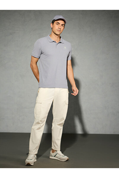 Technosport By Styli Jacquard Slim Fit Polo