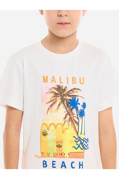 Victor and Jane By Styli Boys Graphic Print Cotton T-Shirt and Shorts Set