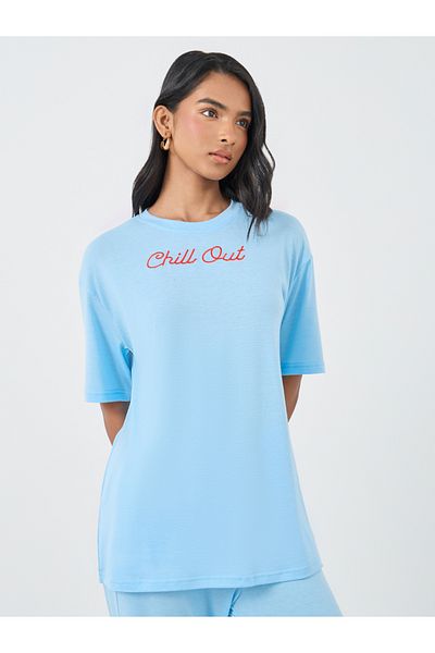 Styli Embroidered Round Neck Top and Pants Co-Ords