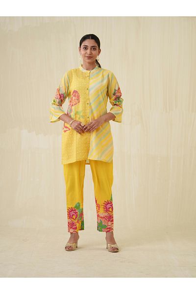 DW By Styli Floral Printed Longline Top and Trouser Co-Ords