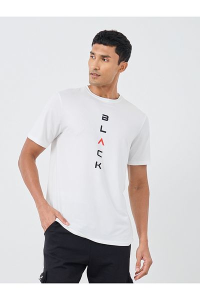 Styli Slogan Printed Round Neck Regular Fit T-Shirt