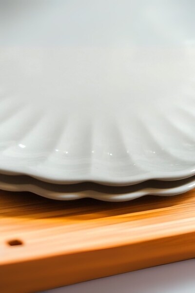 Kütahya Porselen Bone Luz Form Pasta Set 6 Pieces 21cm White Bnlzf21Dus600