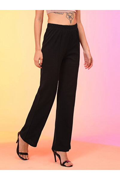Globus By Styli Stretchable High-Rise Bootcut Trousers