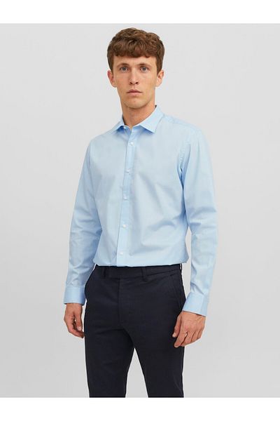 Jack & Jones Solid Slim Fit Shirt with Button Placket