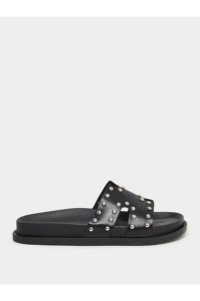 Styli Studded Vamp Open Toe Sandals