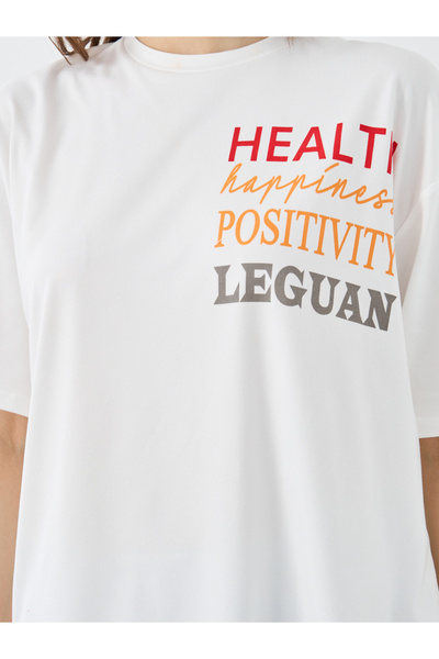Styli Slogan Print Short Sleeves Oversized T-Shirt