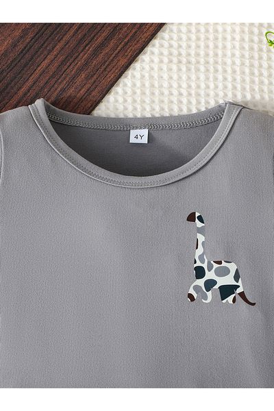 Styli Graphic Print Round Neck T-Shirt and Shorts Set