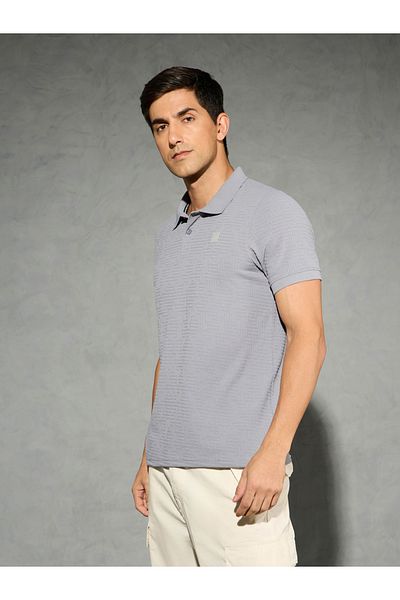 Technosport By Styli Jacquard Slim Fit Polo