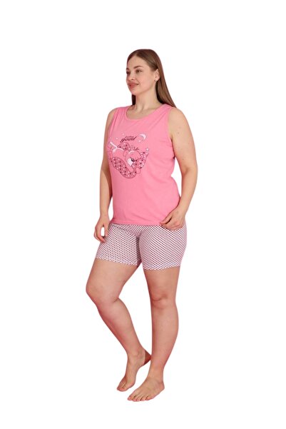 Emir Store Women's Pajama Set with Thick Straps and Shorts