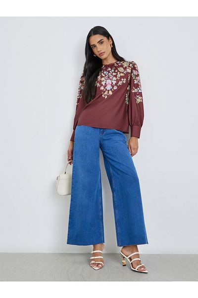 Styli Floral Print Regular Fit Blouse