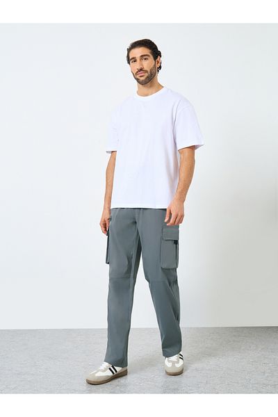 Styli Woven Relaxed Fit Panelled Cargo Joggers