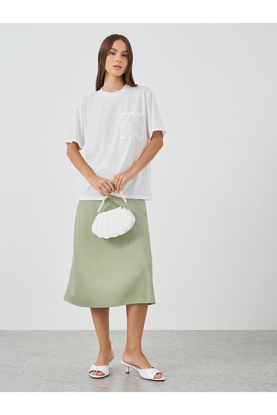 Styli Embroidered Detail Oversized T-Shirt