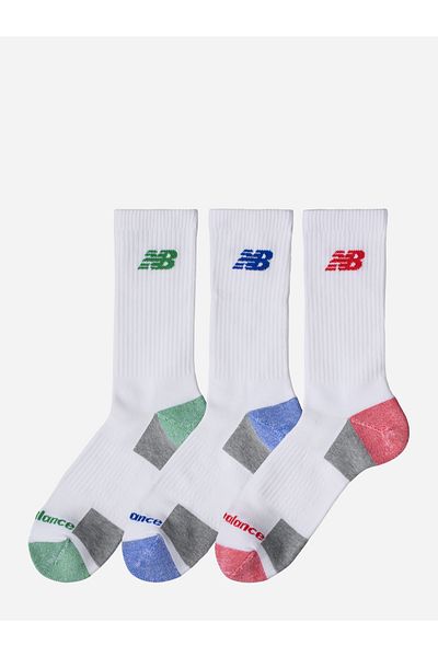 New Balance عبوة من 3 جوارب رياضية مبطنة عالية الأداء