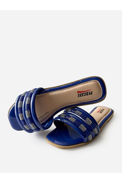 Pedcare By Styli Embellished Slip-On Flat Sandals