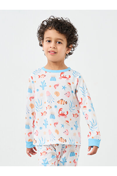 Styli Sea Life Print T-Shirt and Pyjama Set