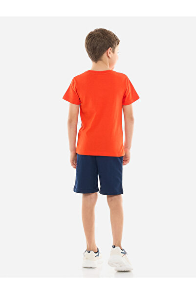Victor and Jane By Styli Boys Graphic Print Cotton T-Shirt and Shorts Set