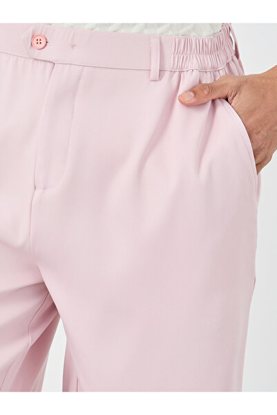 Styli Men Pink Relaxed Fit Flat Front Shorts