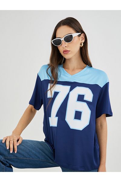 Styli Slogan Print Short Sleeve T-Shirt