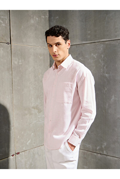 Mascln Sassafras By Styli Men Striped Long Sleeve Relaxed Fit Shirt