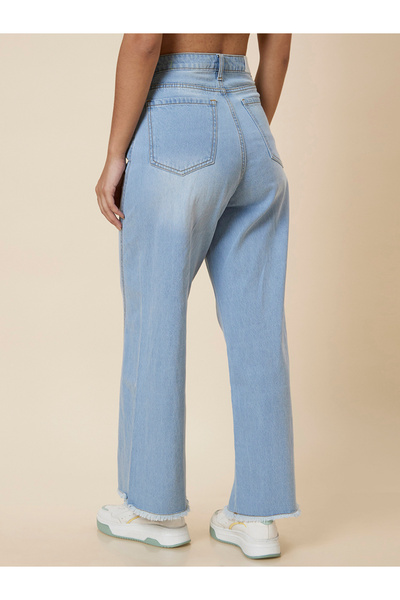 Globus By Styli Stretchable Mid-Rise Wide Leg Jeans