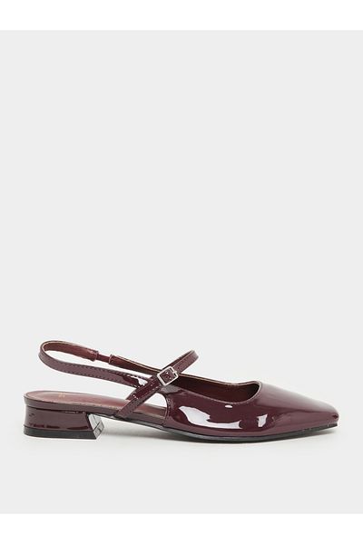 Styli Solid Slingback Block Heel Sandals
