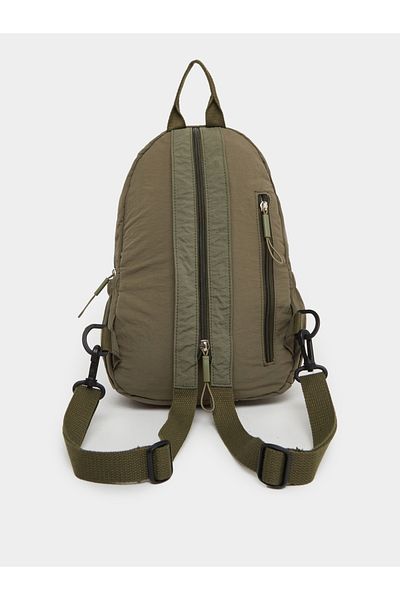 Styli Women Khaki Buckle Strap Backpack