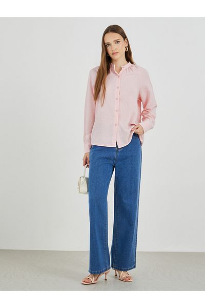 Styli Texture Buttoned Oversized Shirt
