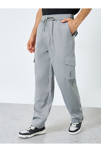 Styli Woven Straight Fit Cargo Joggers