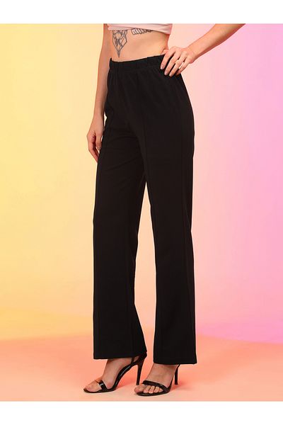 Globus By Styli Stretchable High-Rise Bootcut Trousers