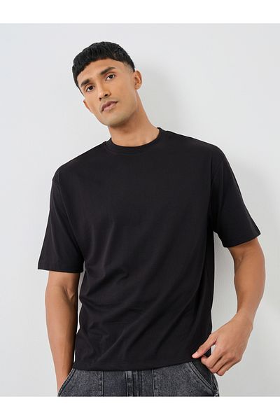 Styli Pack of 2 - Cotton Rich Oversized Crew Neck T-Shirt