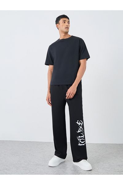 Styli Woven Oversized Joggers with Placement Print