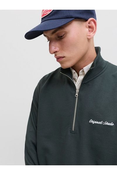 Jack & Jones Embroidered Detail High Neck Sweatshirt